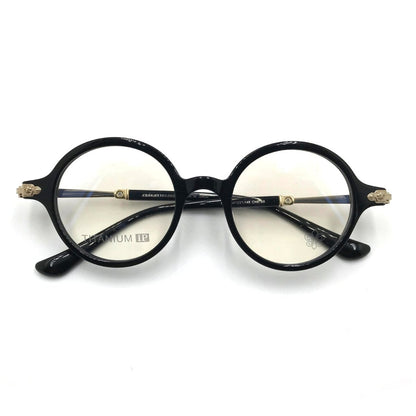 Chrome Hearts - Style Japanese Round Glasses Acetate Titanium Eyeglasses Retro Designer Optical Frame Unisex CH8165 - HP eyeglasses