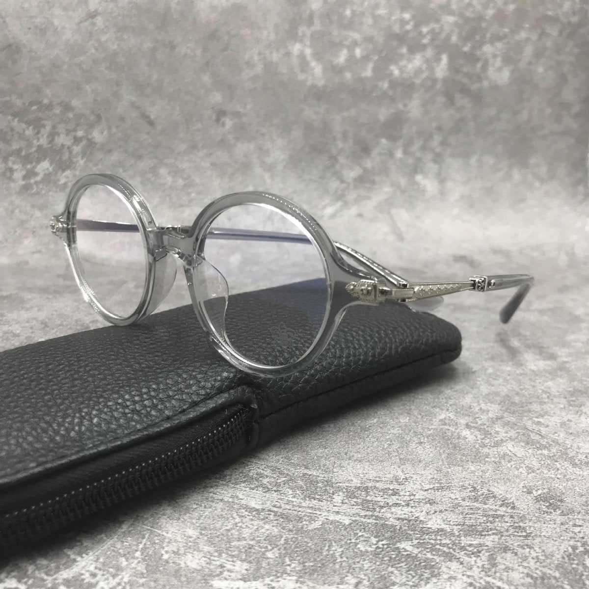 Chrome Hearts - Style Japanese Round Glasses Acetate Titanium Eyeglasses Retro Designer Optical Frame Unisex CH8165 - HP eyeglasses