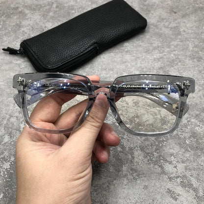 Chrome Hearts - Style Oversized Square Acetate Eyeglasses – Designer Full Rim Gothic Cross Optical Frame AMBIDXTROUS - HP eyeglasses