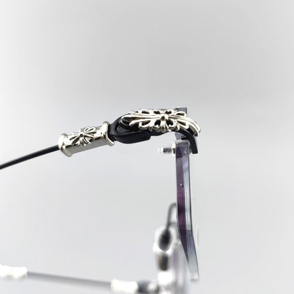 Chrome Hearts Style Pills iii Titanium Rimless Glasses | Lightweight Square Frames for Men - HP eyeglasses