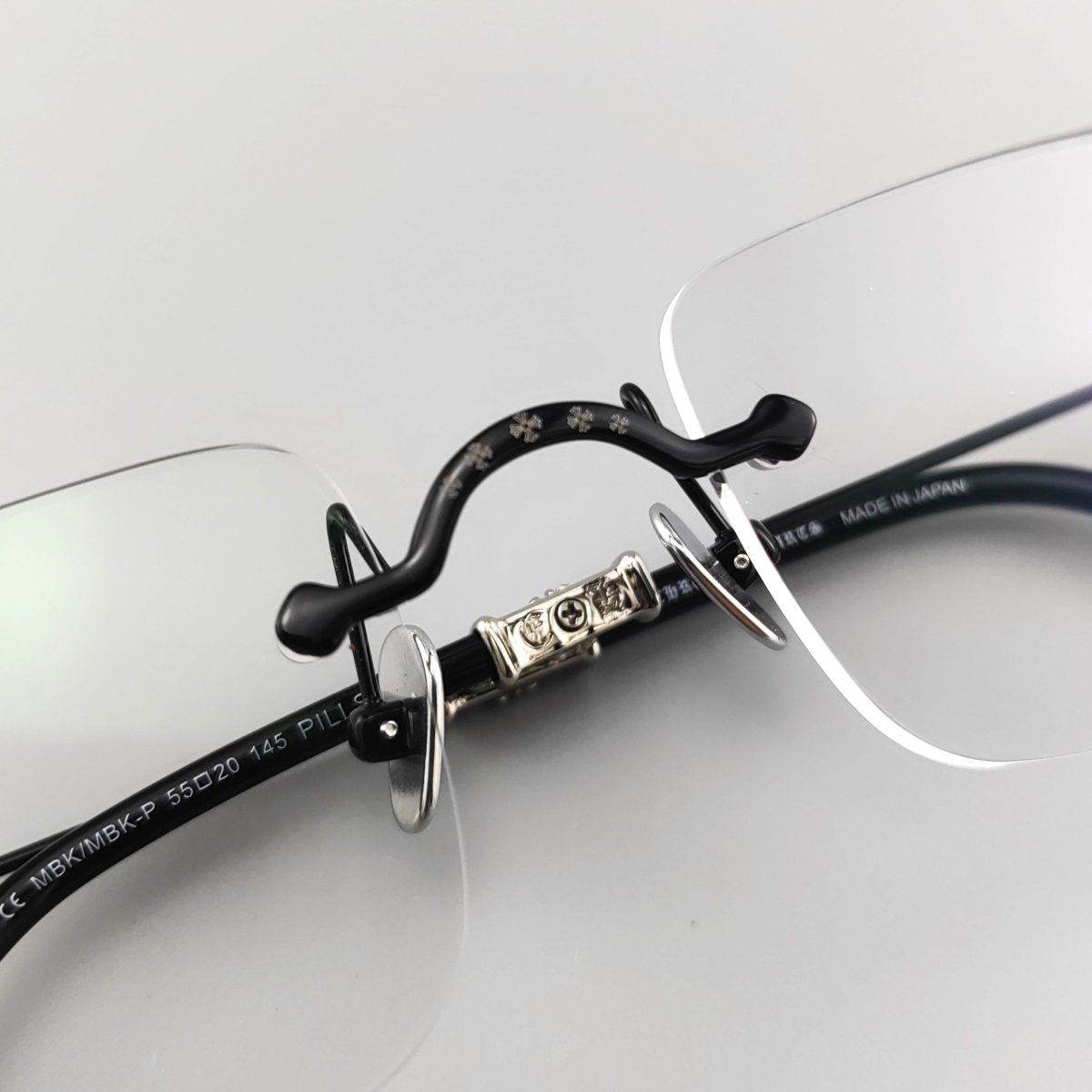 Chrome Hearts Style Pills iii Titanium Rimless Glasses | Lightweight Square Frames for Men - HP eyeglasses
