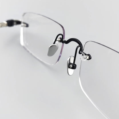 Chrome Hearts Style Pills iii Titanium Rimless Glasses | Lightweight Square Frames for Men - HP eyeglasses
