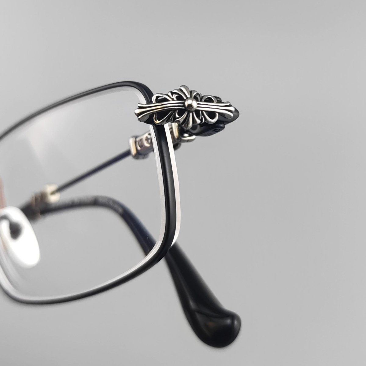 Chrome Hearts Style Punk Gothic Titanium Glasses Frames | CH8201 Business Square Pure Titanium Eyeglasses for Men & Women - HP eyeglasses