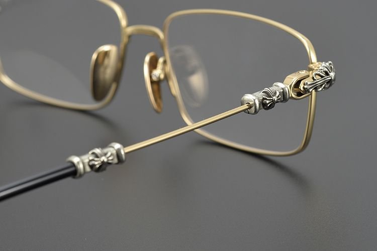 Chrome Hearts Style Punk Gothic Titanium Glasses Frames | CH8201 Business Square Pure Titanium Eyeglasses for Men & Women - HP eyeglasses