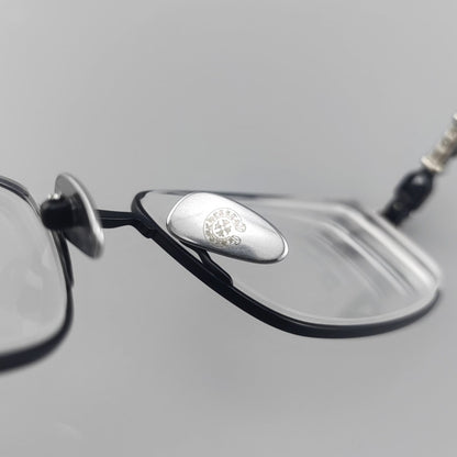 Chrome Hearts Style Punk Gothic Titanium Glasses Frames | CH8201 Business Square Pure Titanium Eyeglasses for Men & Women - HP eyeglasses