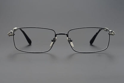 Chrome Hearts Style Punk Gothic Titanium Glasses Frames | CH8201 Business Square Pure Titanium Eyeglasses for Men & Women - HP eyeglasses