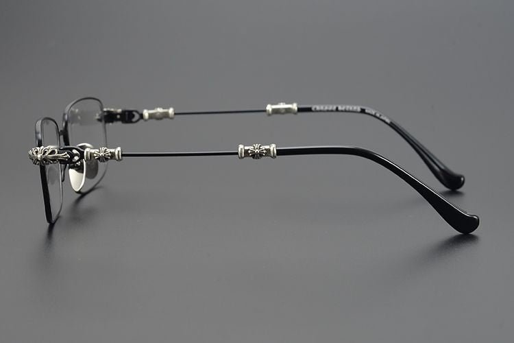 Chrome Hearts Style Punk Gothic Titanium Glasses Frames | CH8201 Business Square Pure Titanium Eyeglasses for Men & Women - HP eyeglasses