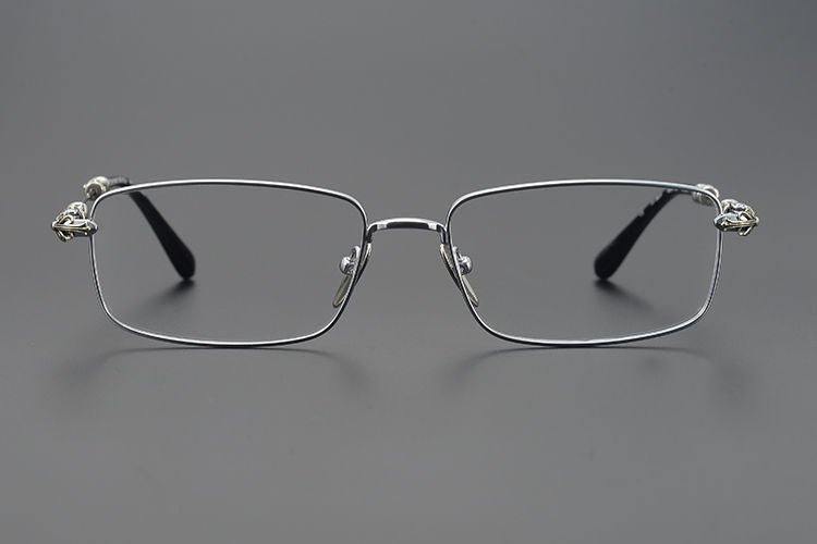 Chrome Hearts Style Punk Gothic Titanium Glasses Frames | CH8201 Business Square Pure Titanium Eyeglasses for Men & Women - HP eyeglasses