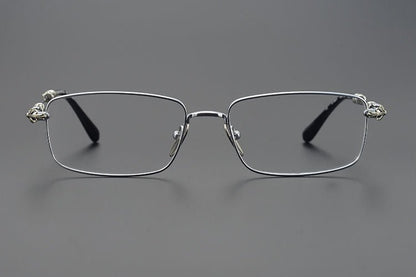Chrome Hearts Style Punk Gothic Titanium Glasses Frames | CH8201 Business Square Pure Titanium Eyeglasses for Men & Women - HP eyeglasses