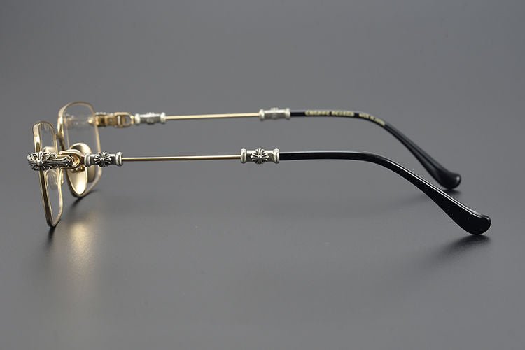Chrome Hearts Style Punk Gothic Titanium Glasses Frames | CH8201 Business Square Pure Titanium Eyeglasses for Men & Women - HP eyeglasses