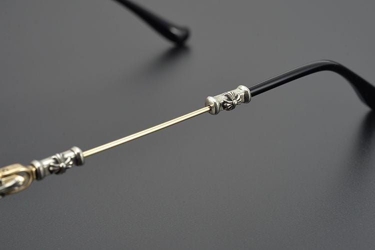 Chrome Hearts Style Punk Gothic Titanium Glasses Frames | CH8201 Business Square Pure Titanium Eyeglasses for Men & Women - HP eyeglasses