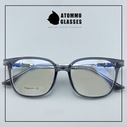 Chrome Hearts Style Pure Titanium Acetate Glasses Frame | Oversized Full Frame Square Eyewear for Men & Women – Retro Black High Prescription Ready - HP eyeglasses