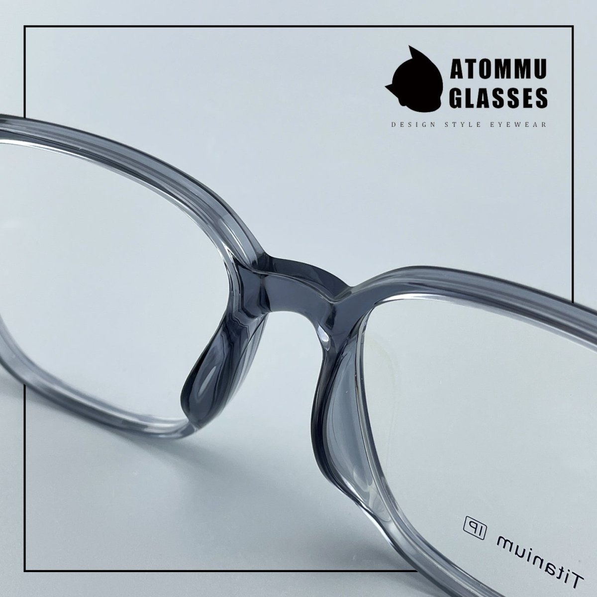 Chrome Hearts Style Pure Titanium Acetate Glasses Frame | Oversized Full Frame Square Eyewear for Men & Women – Retro Black High Prescription Ready - HP eyeglasses