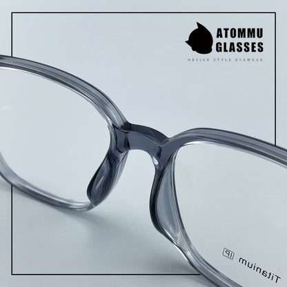 Chrome Hearts Style Pure Titanium Acetate Glasses Frame | Oversized Full Frame Square Eyewear for Men & Women – Retro Black High Prescription Ready - HP eyeglasses