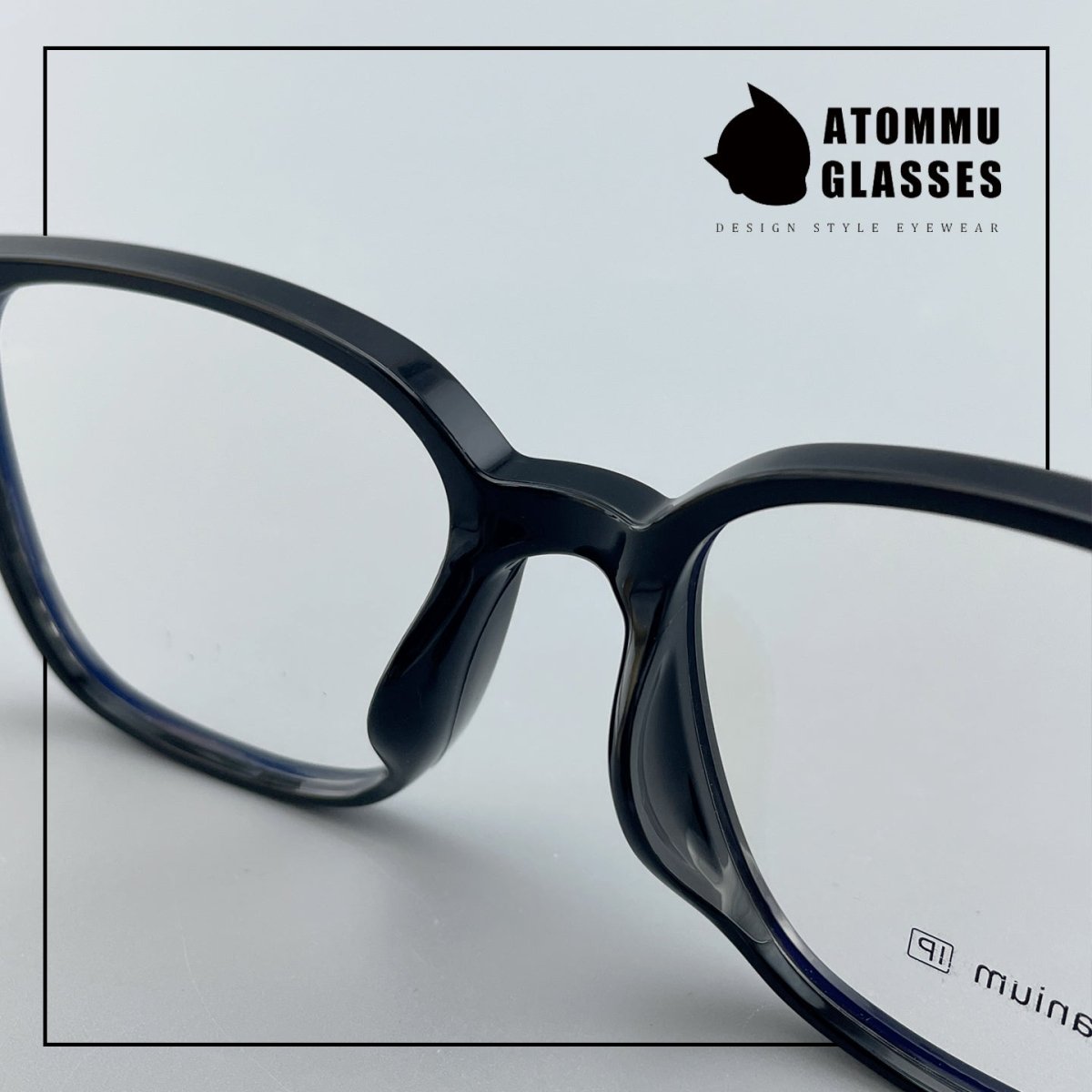 Chrome Hearts Style Pure Titanium Acetate Glasses Frame | Oversized Full Frame Square Eyewear for Men & Women – Retro Black High Prescription Ready - HP eyeglasses