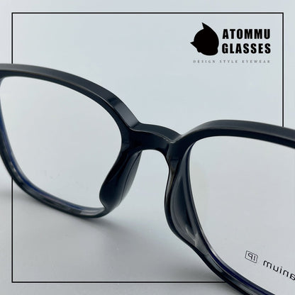 Chrome Hearts Style Pure Titanium Acetate Glasses Frame | Oversized Full Frame Square Eyewear for Men & Women – Retro Black High Prescription Ready - HP eyeglasses