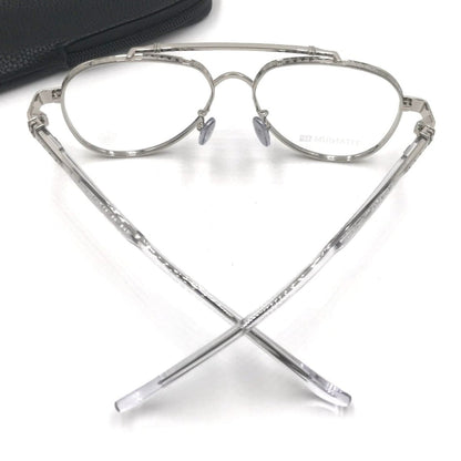 Chrome Hearts-Style Pure Titanium Aviator Glasses 59mm Double Bridge Navigator Frame with Gothic Cross Details CH8187 - HP eyeglasses