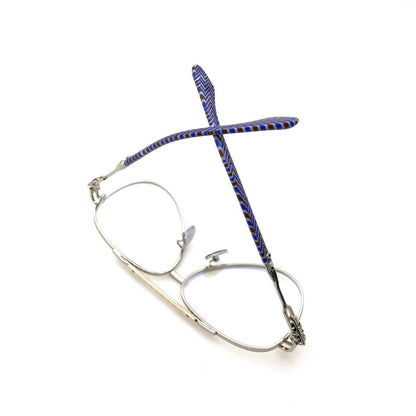 Chrome Hearts-Style Pure Titanium Aviator Glasses 62mm Double Bridge Navigator Frame with Fleur-de-Lis Engraved Temples CH8186 - HP eyeglasses