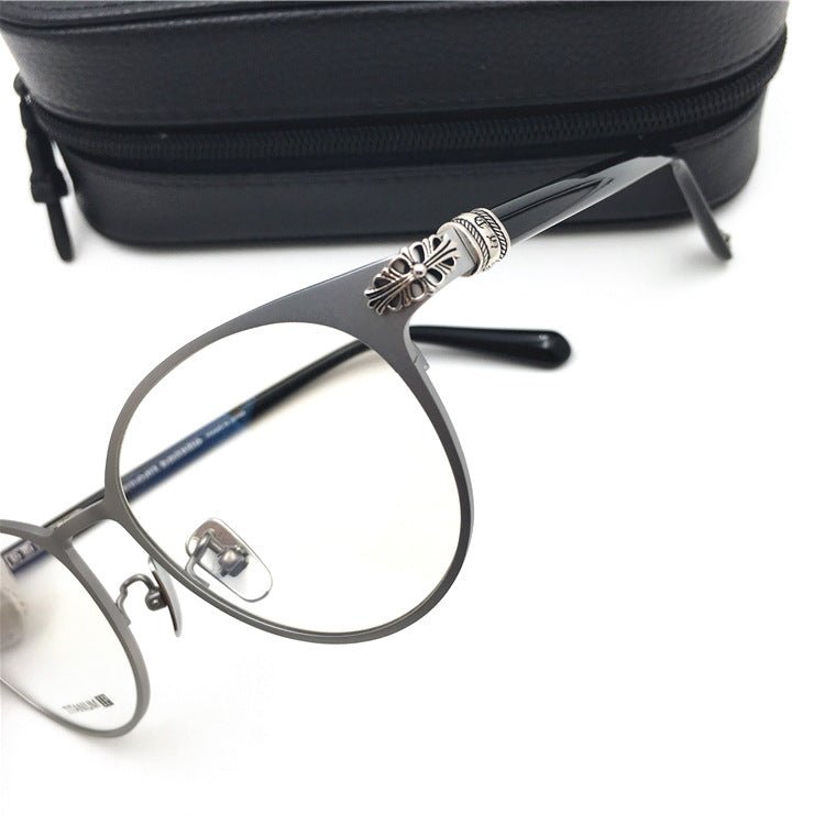 Chrome Hearts - Style Pure Titanium Round Eyeglasses – Vintage Gothic Designer Frame MORNING SHAKE - HP eyeglasses