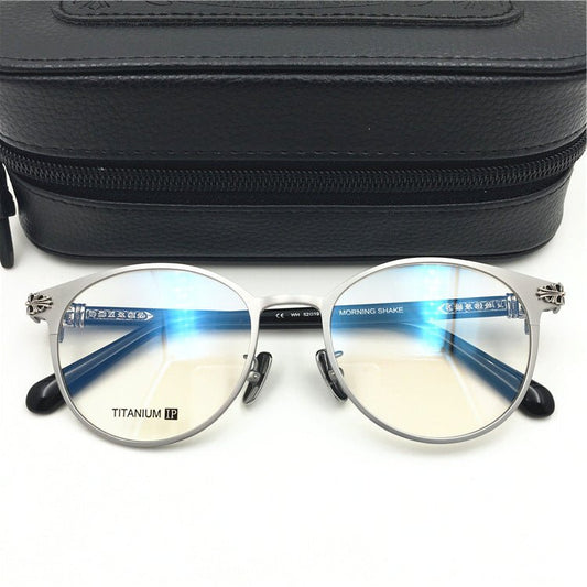 Chrome Hearts - Style Pure Titanium Round Eyeglasses – Vintage Gothic Designer Frame MORNING SHAKE - HP eyeglasses