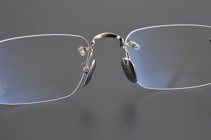 Chrome Hearts Style Rimless Glasses for Men - Pure Titanium Frame - EO - 8085 - HP eyeglasses