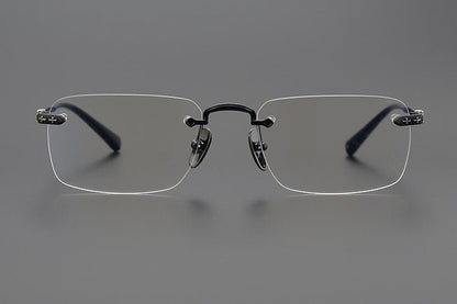 Chrome Hearts Style Rimless Glasses for Men - Pure Titanium Frame - EO - 8085 - HP eyeglasses