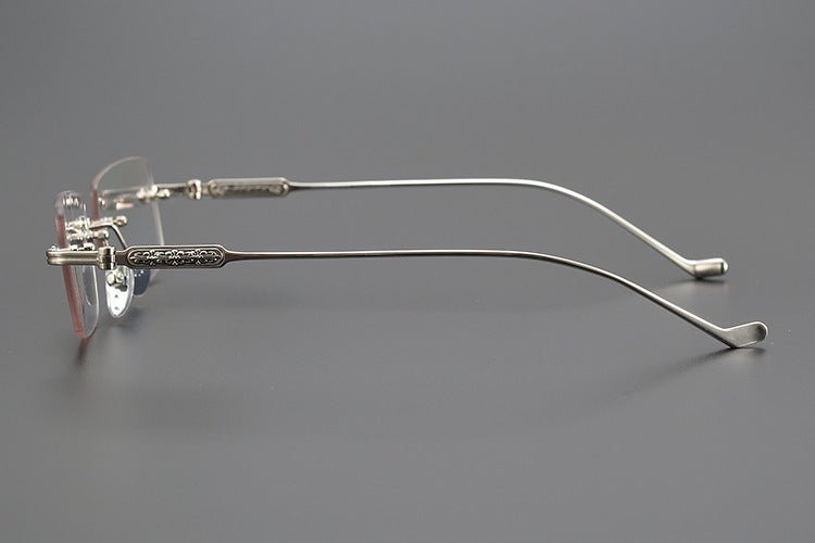 Chrome Hearts - Style SOFFFFFFFFERS II Rimless Glasses | Pure Titanium Frame with Medieval Detailing - HP eyeglasses