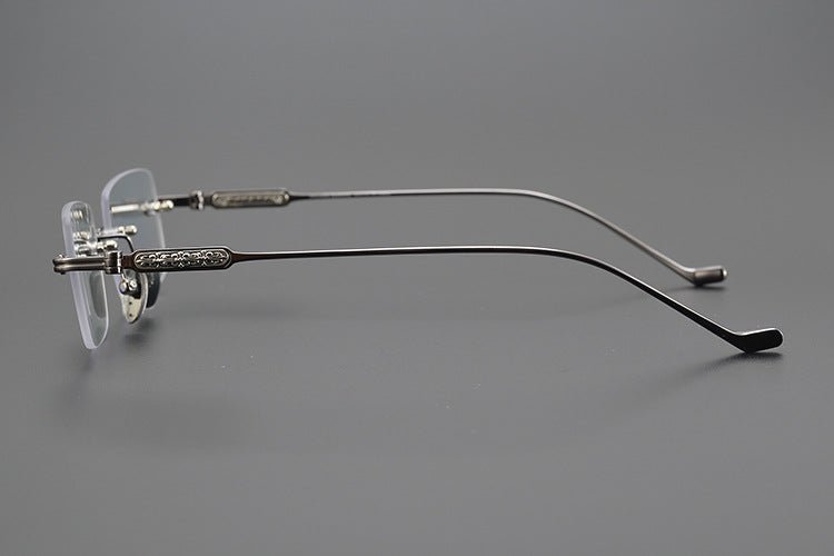 Chrome Hearts - Style SOFFFFFFFFERS II Rimless Glasses | Pure Titanium Frame with Medieval Detailing - HP eyeglasses