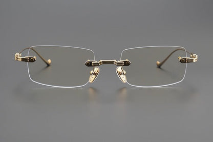 Chrome Hearts - Style SOFFFFFFFFERS II Rimless Glasses | Pure Titanium Frame with Medieval Detailing - HP eyeglasses