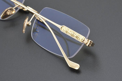 Chrome Hearts - Style SOFFFFFFFFERS II Rimless Glasses | Pure Titanium Frame with Medieval Detailing - HP eyeglasses