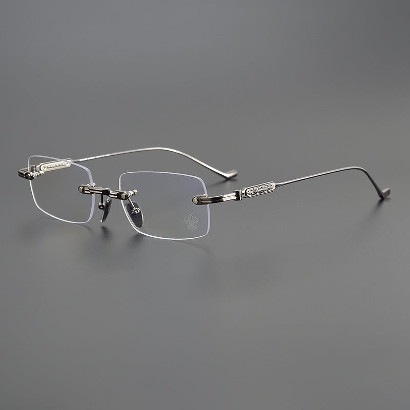 Chrome Hearts - Style SOFFFFFFFFERS II Rimless Glasses | Pure Titanium Frame with Medieval Detailing - HP eyeglasses