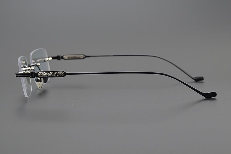 Chrome Hearts - Style SOFFFFFFFFERS II Rimless Glasses | Pure Titanium Frame with Medieval Detailing - HP eyeglasses