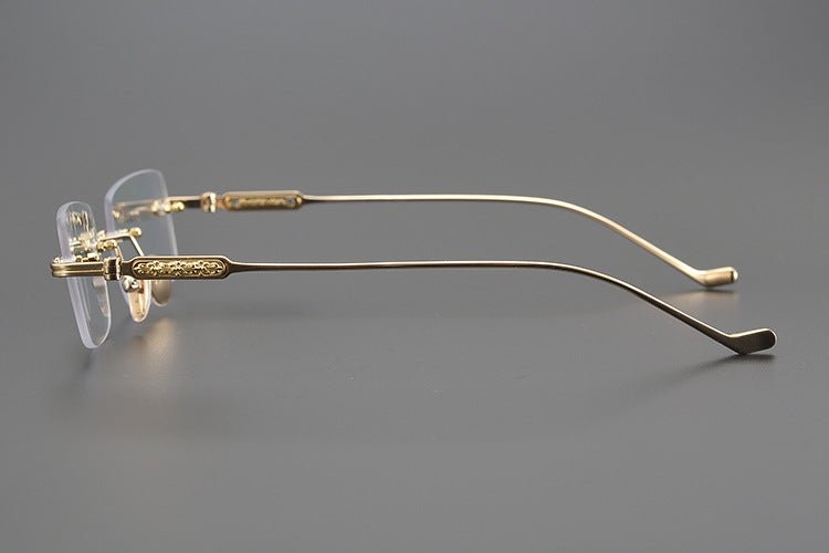 Chrome Hearts - Style SOFFFFFFFFERS II Rimless Glasses | Pure Titanium Frame with Medieval Detailing - HP eyeglasses