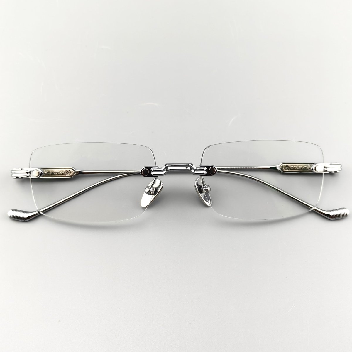 Chrome Hearts-Style SOFFFFFFFFERS II Rimless Glasses | Pure Titanium Frame with Medieval Detailing - HP eyeglasses