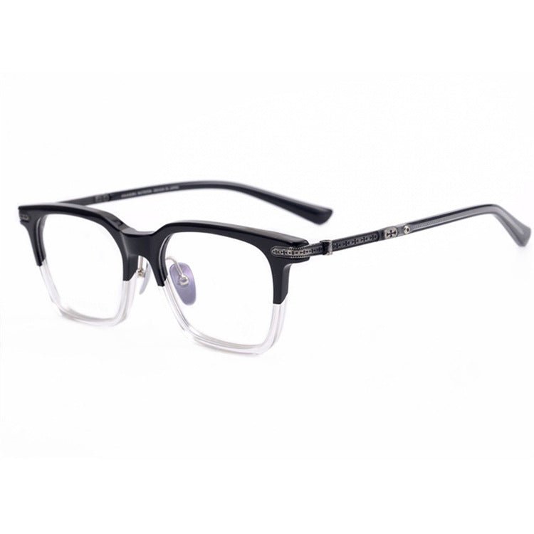 Chrome Hearts - Style Square Acetate Glasses Frame Titanium Optical Eyeglasses Gothic Cross Designer Prescription Glasses Unisex SPUR EM - HP eyeglasses