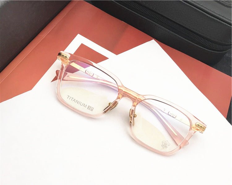 Chrome Hearts - Style Square Acetate Glasses Frame Titanium Optical Eyeglasses Gothic Cross Designer Prescription Glasses Unisex SPUR EM - HP eyeglasses