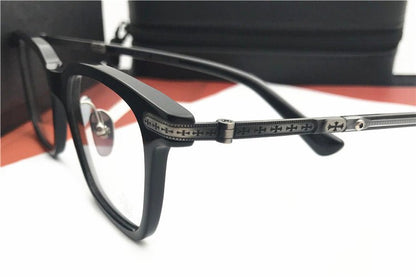 Chrome Hearts - Style Square Acetate Glasses Frame Titanium Optical Eyeglasses Gothic Cross Designer Prescription Glasses Unisex SPUR EM - HP eyeglasses