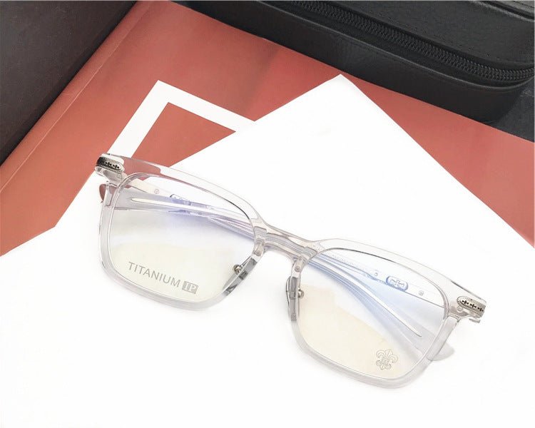 Chrome Hearts - Style Square Acetate Glasses Frame Titanium Optical Eyeglasses Gothic Cross Designer Prescription Glasses Unisex SPUR EM - HP eyeglasses