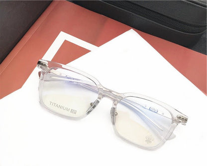 Chrome Hearts - Style Square Acetate Glasses Frame Titanium Optical Eyeglasses Gothic Cross Designer Prescription Glasses Unisex SPUR EM - HP eyeglasses
