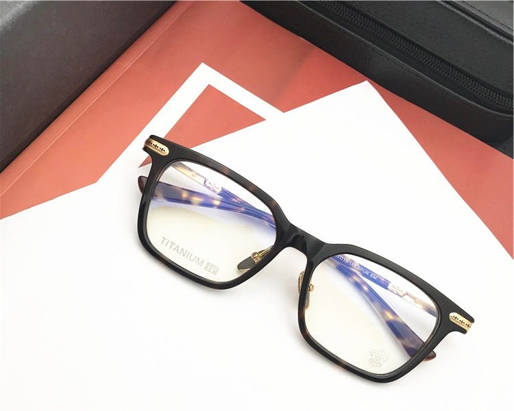 Chrome Hearts - Style Square Acetate Glasses Frame Titanium Optical Eyeglasses Gothic Cross Designer Prescription Glasses Unisex SPUR EM - HP eyeglasses
