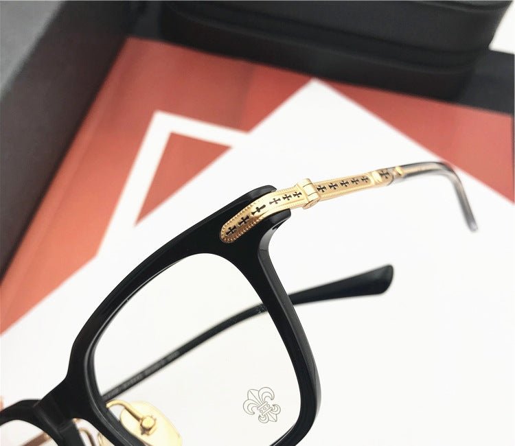 Chrome Hearts - Style Square Acetate Glasses Frame Titanium Optical Eyeglasses Gothic Cross Designer Prescription Glasses Unisex SPUR EM - HP eyeglasses