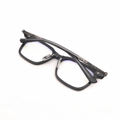 Chrome Hearts - Style Square Acetate Glasses Frame Titanium Optical Eyeglasses Gothic Cross Designer Prescription Glasses Unisex SPUR EM - HP eyeglasses