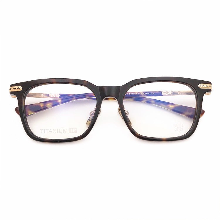 Chrome Hearts - Style Square Acetate Glasses Frame Titanium Optical Eyeglasses Gothic Cross Designer Prescription Glasses Unisex SPUR EM - HP eyeglasses