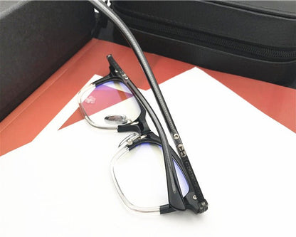 Chrome Hearts - Style Square Acetate Glasses Frame Titanium Optical Eyeglasses Gothic Cross Designer Prescription Glasses Unisex SPUR EM - HP eyeglasses