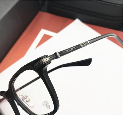 Chrome Hearts - Style Square Acetate Glasses Frame Titanium Optical Eyeglasses Gothic Cross Designer Prescription Glasses Unisex SPUR EM - HP eyeglasses