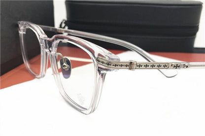 Chrome Hearts - Style Square Acetate Glasses Frame Titanium Optical Eyeglasses Gothic Cross Designer Prescription Glasses Unisex SPUR EM - HP eyeglasses