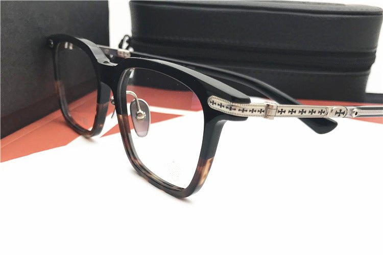 Chrome Hearts - Style Square Acetate Glasses Frame Titanium Optical Eyeglasses Gothic Cross Designer Prescription Glasses Unisex SPUR EM - HP eyeglasses