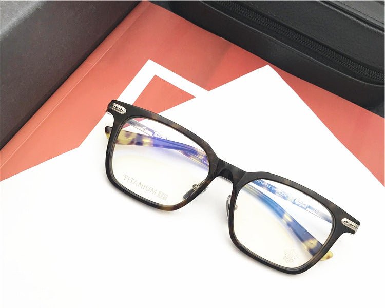 Chrome Hearts - Style Square Acetate Glasses Frame Titanium Optical Eyeglasses Gothic Cross Designer Prescription Glasses Unisex SPUR EM - HP eyeglasses