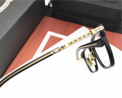 Chrome Hearts - Style Square Acetate Glasses Frame Titanium Optical Eyeglasses Gothic Cross Designer Prescription Glasses Unisex SPUR EM - HP eyeglasses