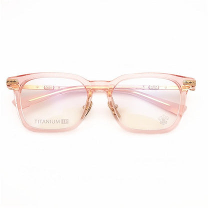 Chrome Hearts - Style Square Acetate Glasses Frame Titanium Optical Eyeglasses Gothic Cross Designer Prescription Glasses Unisex SPUR EM - HP eyeglasses